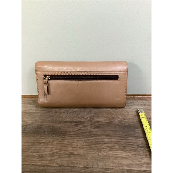 Vintage COACH Wallet Tri-Fold Chckbk Cover Clutch SOFT Leather Tan - Picture 8 of 8